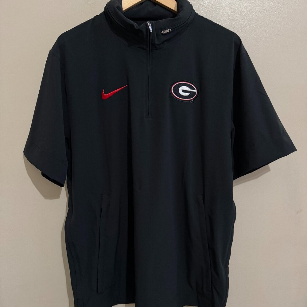 Nike UGA Dawgs Georgia Bulldogs Team Issued Coach Sideline Jacket Black Mens L